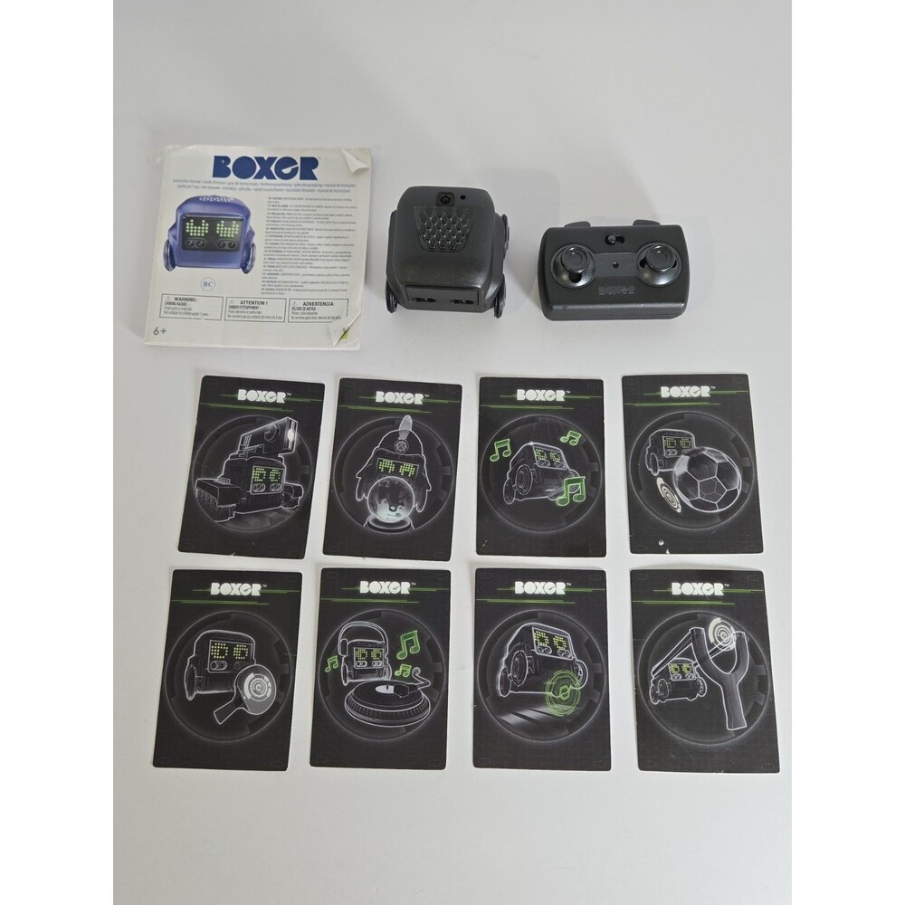 Spin Master BOXER Interactive A.I. Robot Remote 8 Cards Manual Tested Working